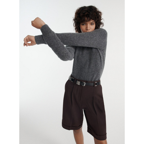 The Kooples Crewneck Alpaca Blend Sweater Grey Size 2/M